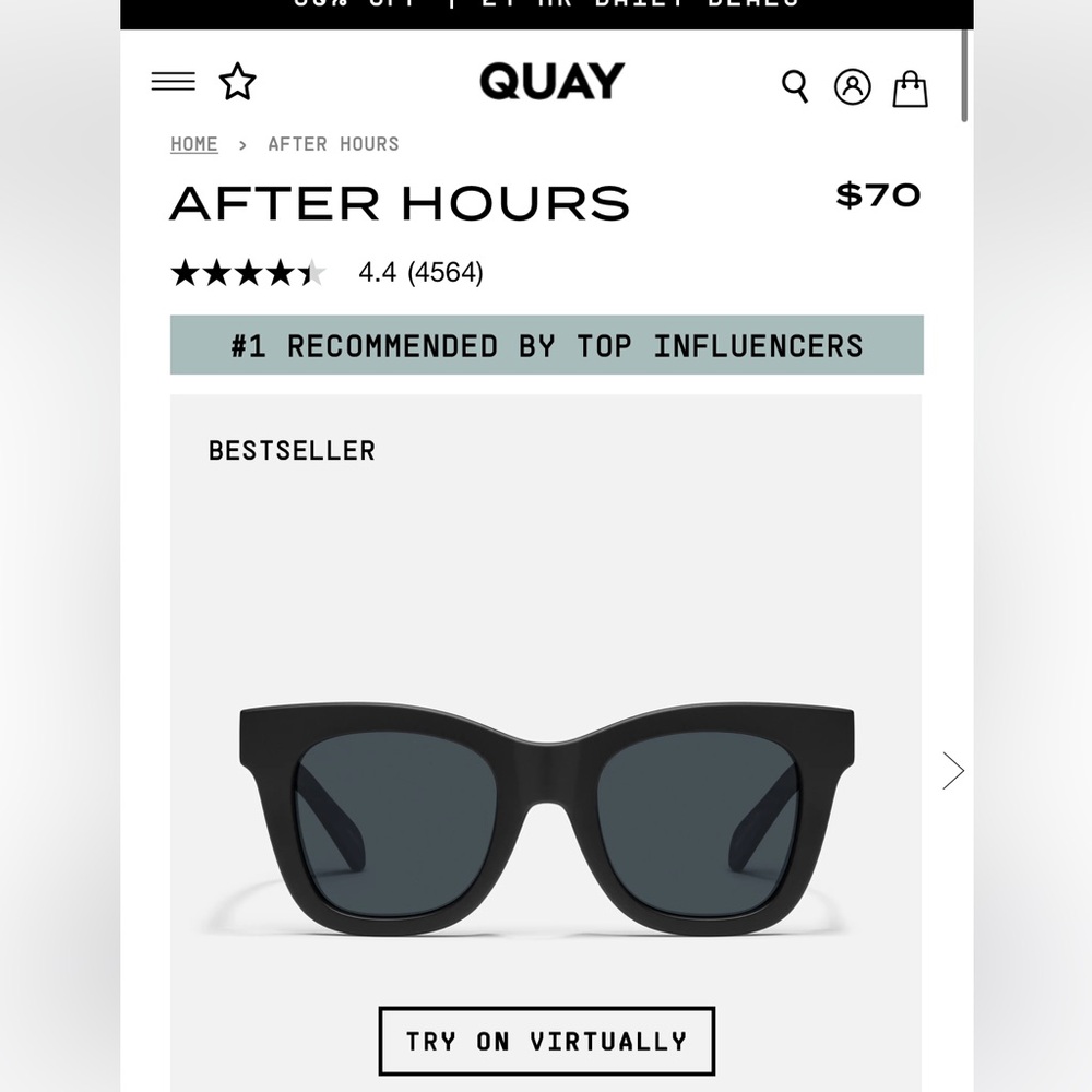 QUAY Australia After Hours sunglasses, non-polarized